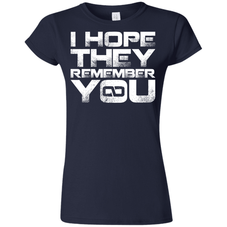 T-Shirts Navy / S I Hope They Remember You Junior Slimmer-Fit T-Shirt