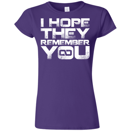 T-Shirts Purple / S I Hope They Remember You Junior Slimmer-Fit T-Shirt