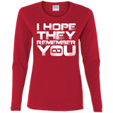 T-Shirts Red / S I Hope They Remember You Women's Long Sleeve T-Shirt