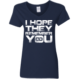 T-Shirts Navy / S I Hope They Remember You Women's V-Neck T-Shirt