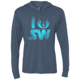 T-Shirts Indigo / X-Small I Jedi SW Triblend Long Sleeve Hoodie Tee