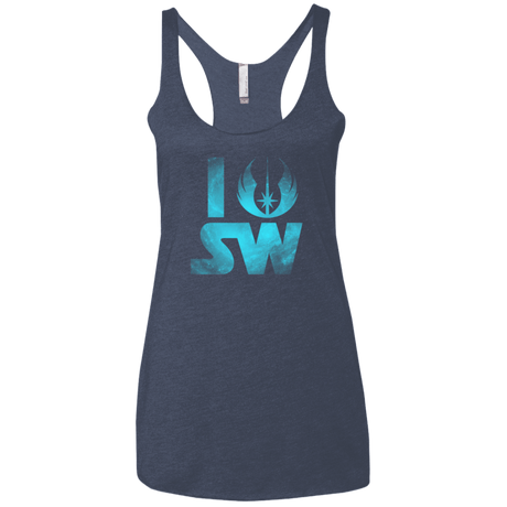 T-Shirts Vintage Navy / X-Small I Jedi SW Women's Triblend Racerback Tank