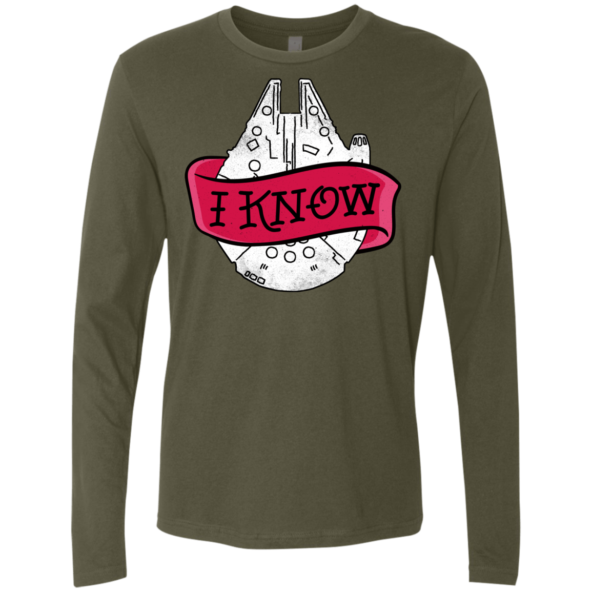 T-Shirts Military Green / S I Know Men's Premium Long Sleeve