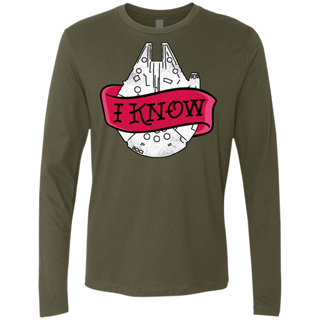T-Shirts Military Green / S I Know Men's Premium Long Sleeve