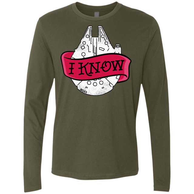 T-Shirts Military Green / S I Know Men's Premium Long Sleeve
