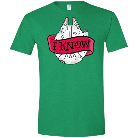 T-Shirts Heather Irish Green / S I Know Men's Semi-Fitted Softstyle