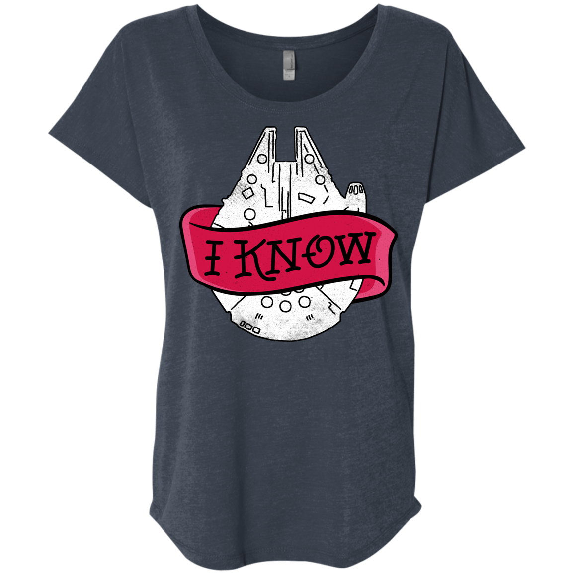 T-Shirts Vintage Navy / X-Small I Know Triblend Dolman Sleeve