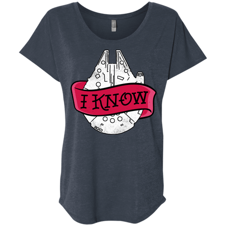 T-Shirts Vintage Navy / X-Small I Know Triblend Dolman Sleeve