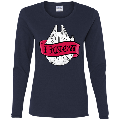 T-Shirts Navy / S I Know Women's Long Sleeve T-Shirt