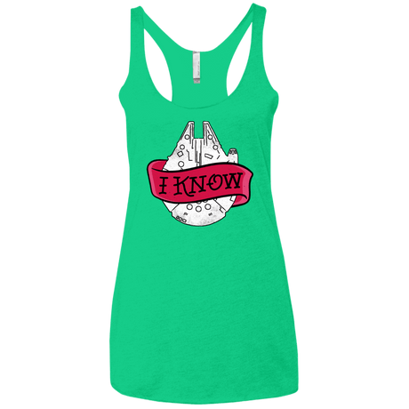 T-Shirts Envy / X-Small I Know Women's Triblend Racerback Tank
