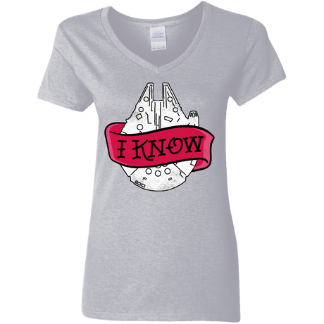 T-Shirts Sport Grey / S I Know Women's V-Neck T-Shirt