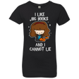 T-Shirts Black / YXS I Like Big Books Girls Premium T-Shirt