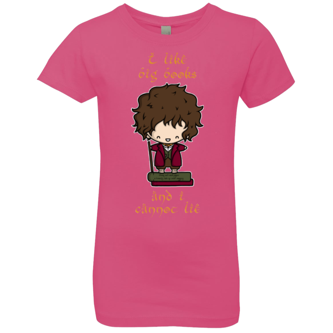 T-Shirts Hot Pink / YXS I Like Big Books Girls Premium T-Shirt
