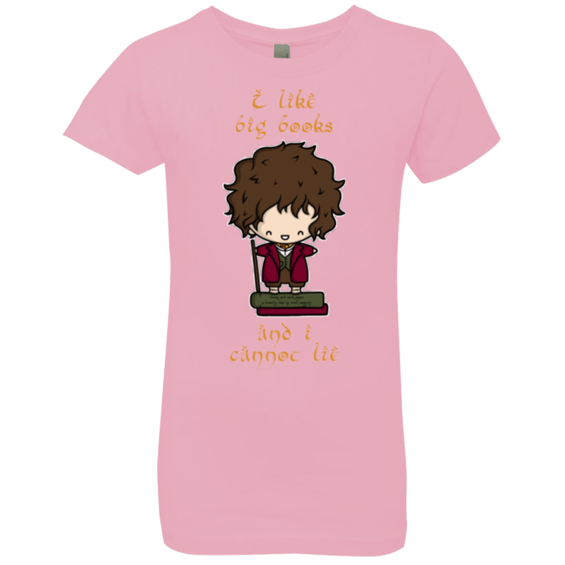 T-Shirts Light Pink / YXS I Like Big Books Girls Premium T-Shirt