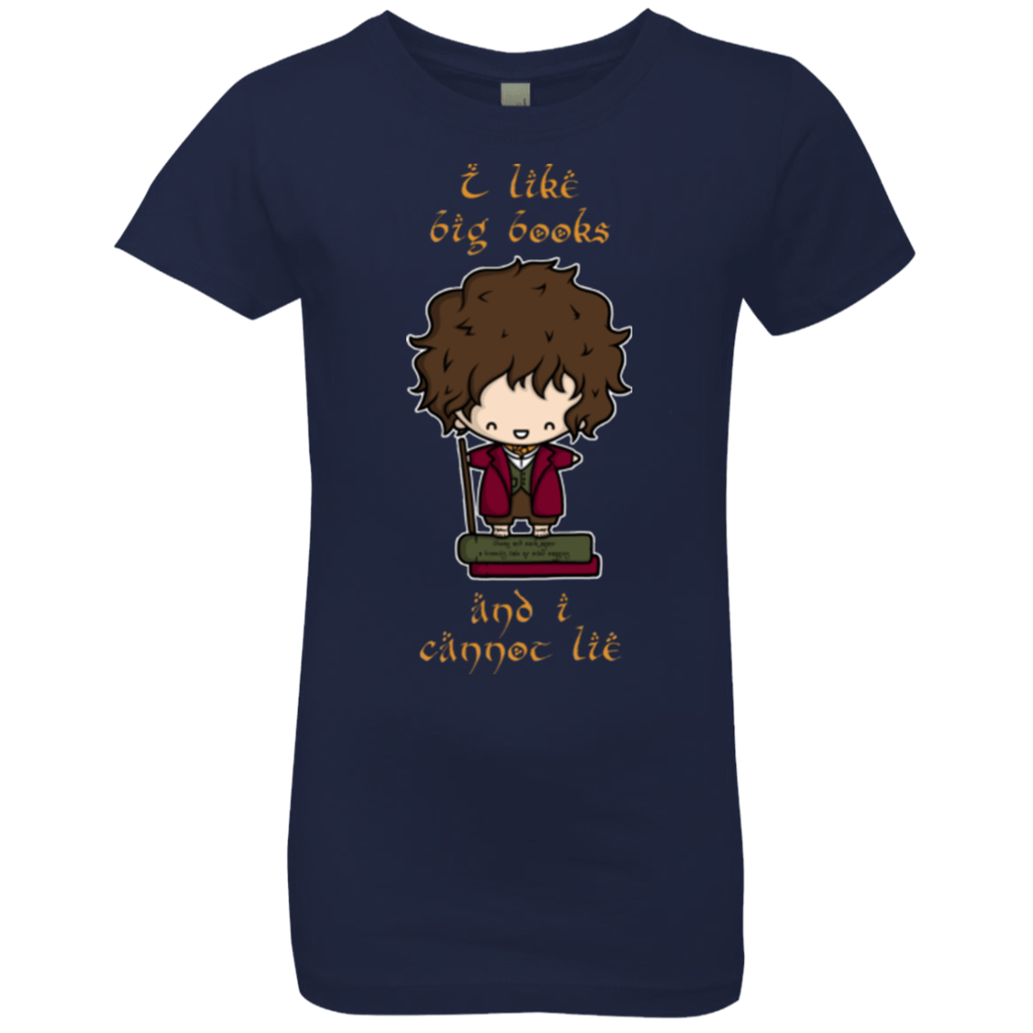 T-Shirts Midnight Navy / YXS I Like Big Books Girls Premium T-Shirt