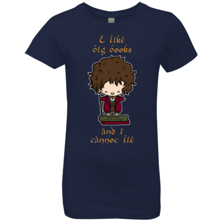 T-Shirts Midnight Navy / YXS I Like Big Books Girls Premium T-Shirt