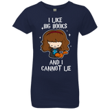T-Shirts Midnight Navy / YXS I Like Big Books Girls Premium T-Shirt