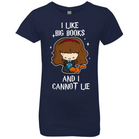 T-Shirts Midnight Navy / YXS I Like Big Books Girls Premium T-Shirt