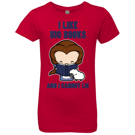 T-Shirts Red / YXS I Like Big Books Girls Premium T-Shirt