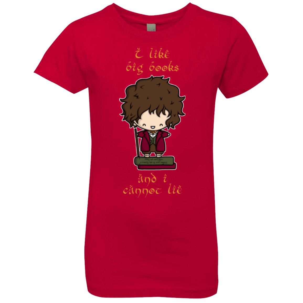 T-Shirts Red / YXS I Like Big Books Girls Premium T-Shirt