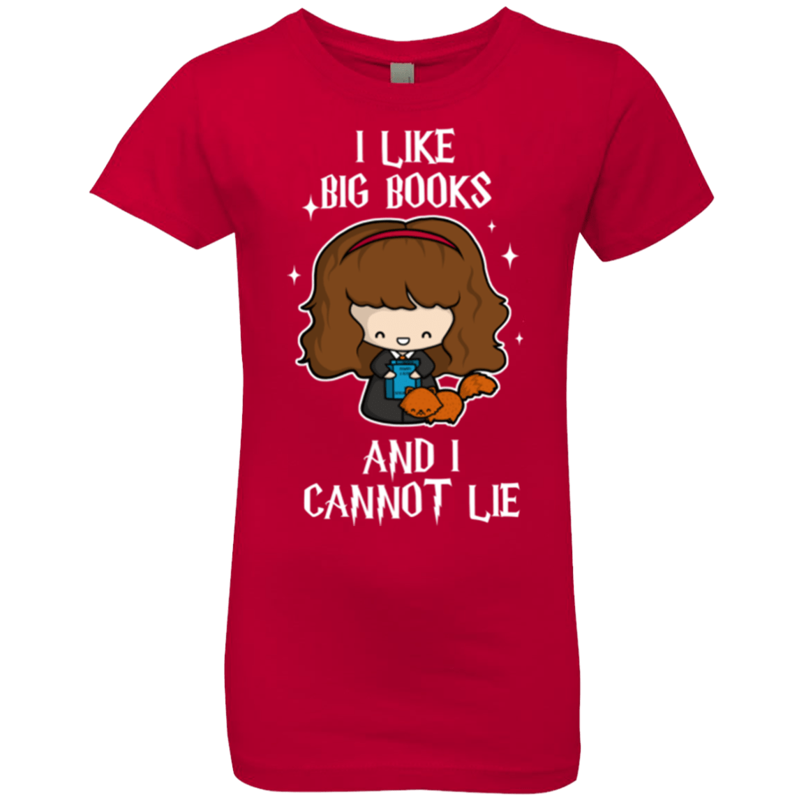 T-Shirts Red / YXS I Like Big Books Girls Premium T-Shirt