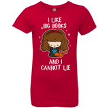 T-Shirts Red / YXS I Like Big Books Girls Premium T-Shirt