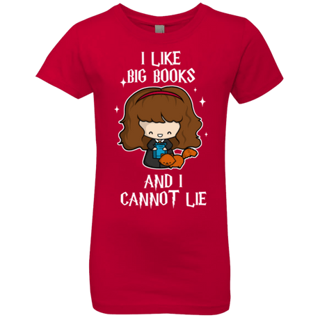 T-Shirts Red / YXS I Like Big Books Girls Premium T-Shirt