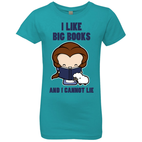 T-Shirts Tahiti Blue / YXS I Like Big Books Girls Premium T-Shirt