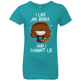 T-Shirts Tahiti Blue / YXS I Like Big Books Girls Premium T-Shirt