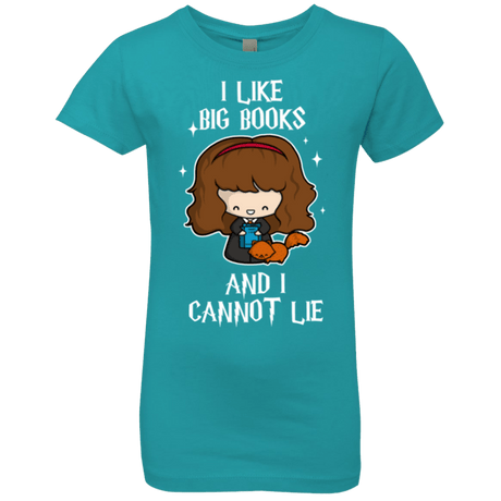 T-Shirts Tahiti Blue / YXS I Like Big Books Girls Premium T-Shirt