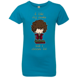 T-Shirts Turquoise / YXS I Like Big Books Girls Premium T-Shirt