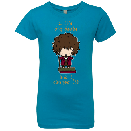 T-Shirts Turquoise / YXS I Like Big Books Girls Premium T-Shirt