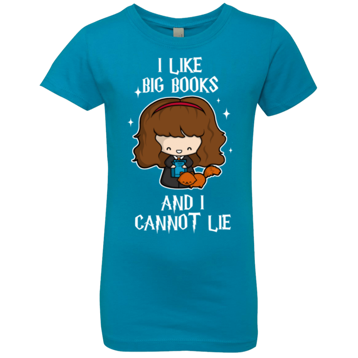 T-Shirts Turquoise / YXS I Like Big Books Girls Premium T-Shirt