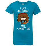 T-Shirts Turquoise / YXS I Like Big Books Girls Premium T-Shirt
