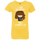 T-Shirts Vibrant Yellow / YXS I Like Big Books Girls Premium T-Shirt