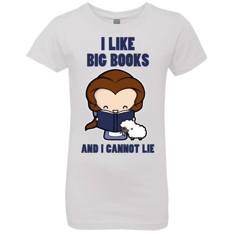 T-Shirts White / YXS I Like Big Books Girls Premium T-Shirt