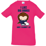 T-Shirts Hot Pink / 6 Months I Like Big Books Infant PremiumT-Shirt