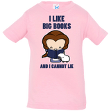T-Shirts Pink / 6 Months I Like Big Books Infant PremiumT-Shirt