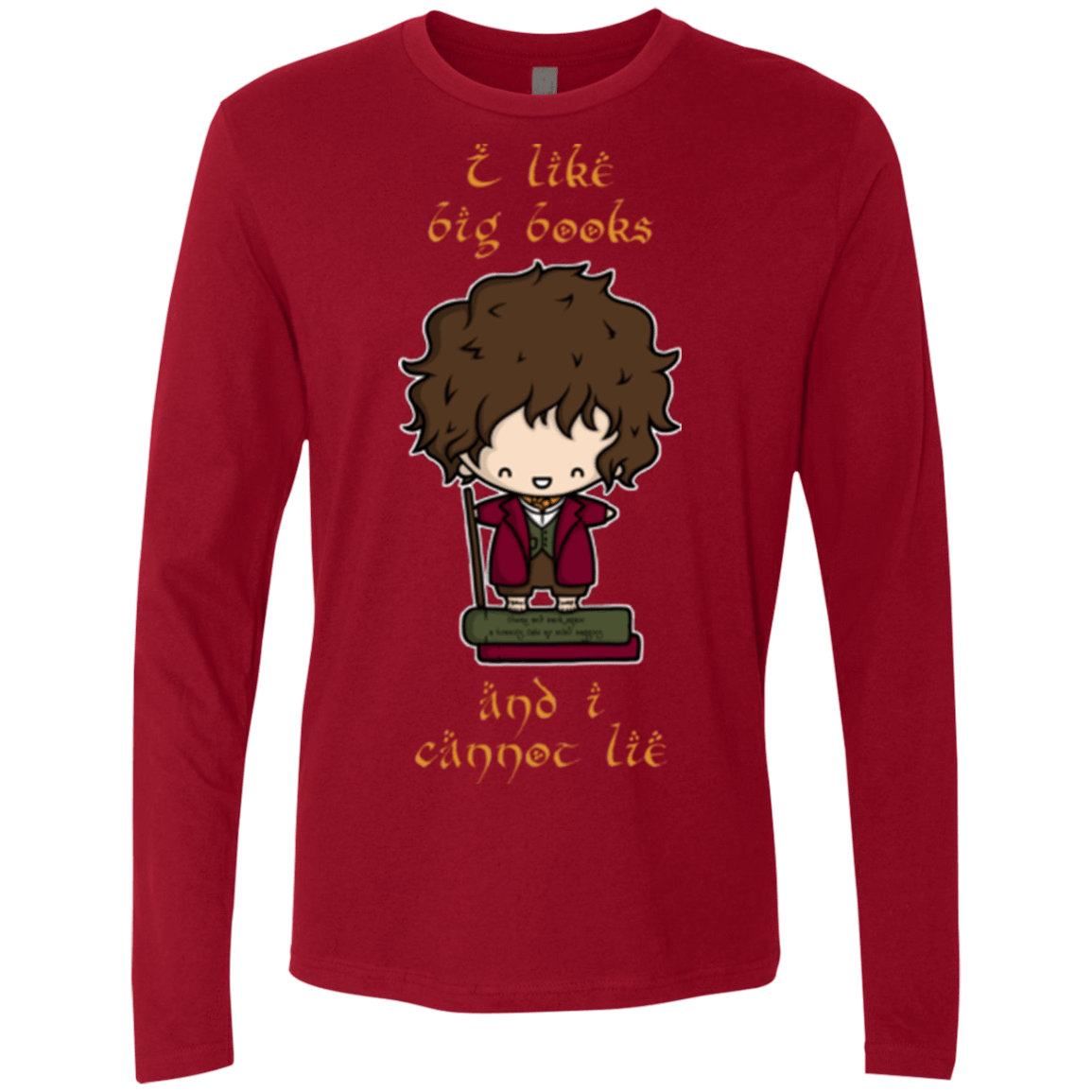 T-Shirts Cardinal / Small I Like Big Books Men's Premium Long Sleeve