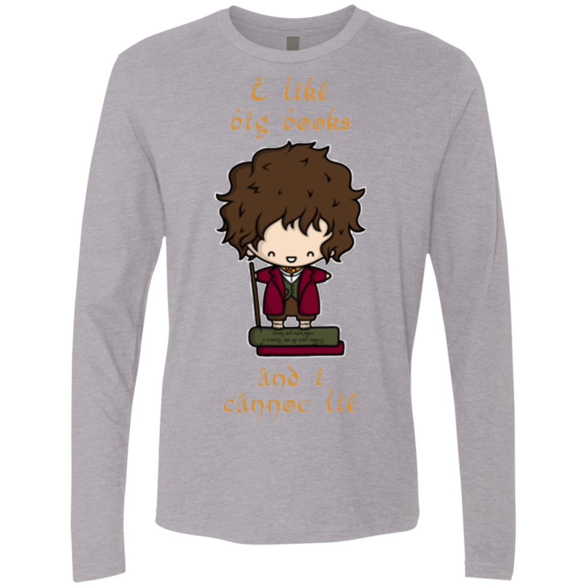 T-Shirts Heather Grey / Small I Like Big Books Men's Premium Long Sleeve