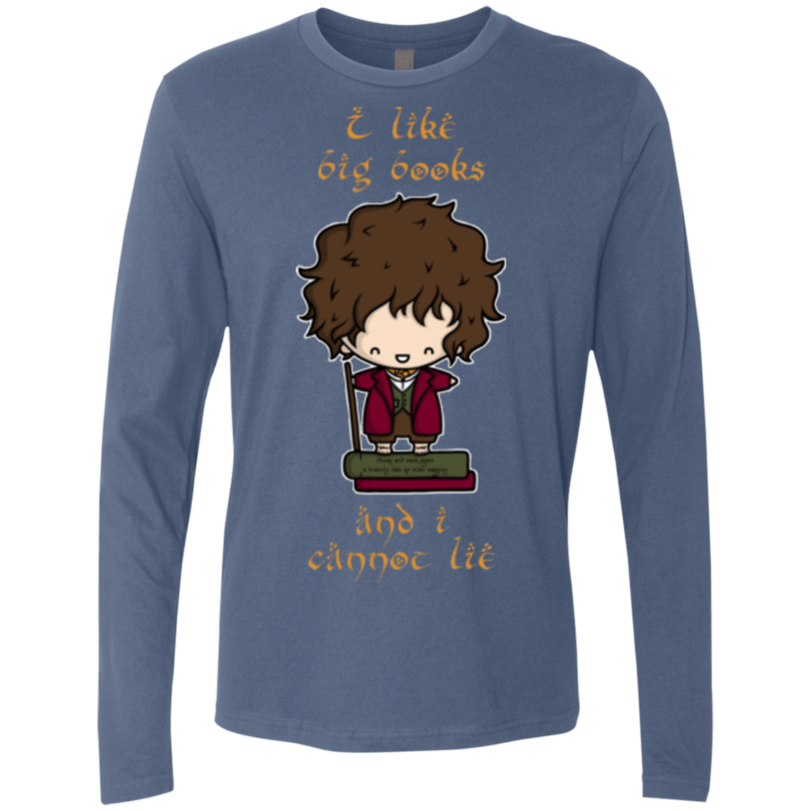 T-Shirts Indigo / Small I Like Big Books Men's Premium Long Sleeve