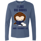 T-Shirts Indigo / Small I Like Big Books Men's Premium Long Sleeve
