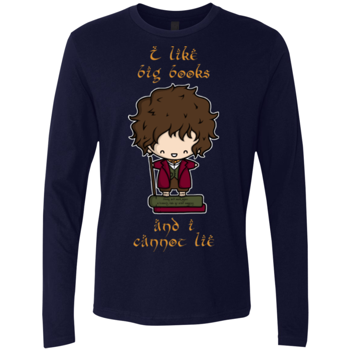 T-Shirts Midnight Navy / Small I Like Big Books Men's Premium Long Sleeve