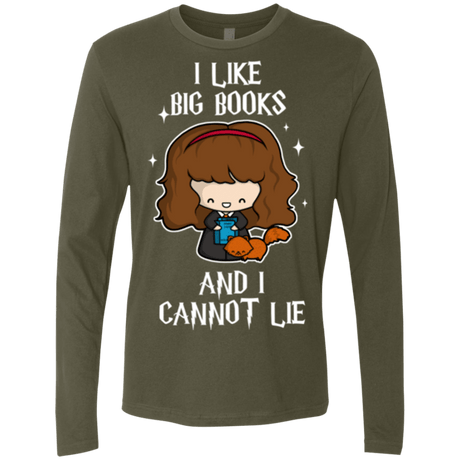 T-Shirts Military Green / Small I Like Big Books Men's Premium Long Sleeve