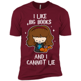 T-Shirts Cardinal / X-Small I Like Big Books Men's Premium T-Shirt