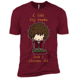 T-Shirts Cardinal / X-Small I Like Big Books Men's Premium T-Shirt