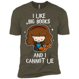T-Shirts Military Green / X-Small I Like Big Books Men's Premium T-Shirt