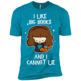 T-Shirts Turquoise / X-Small I Like Big Books Men's Premium T-Shirt