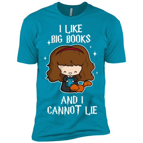 T-Shirts Turquoise / X-Small I Like Big Books Men's Premium T-Shirt