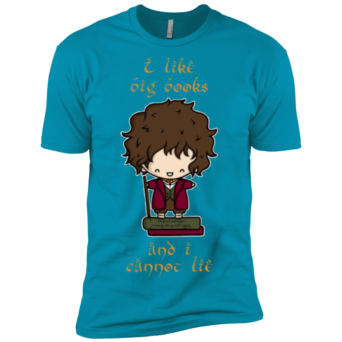 T-Shirts Turquoise / X-Small I Like Big Books Men's Premium T-Shirt